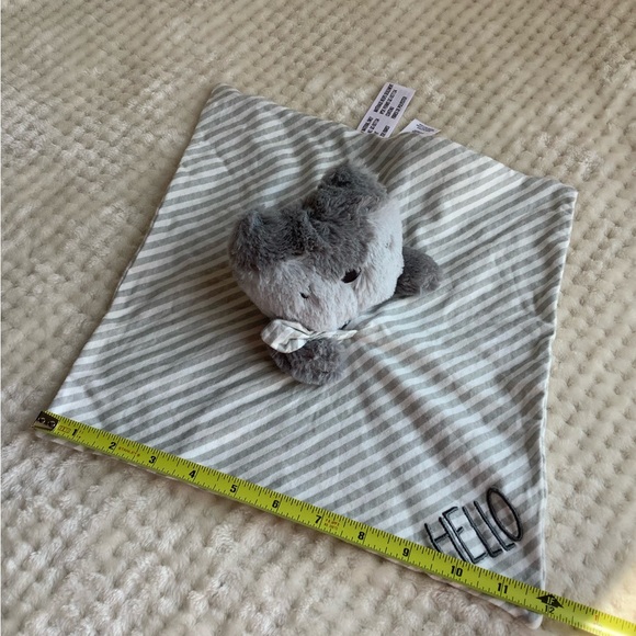 Gerber Organics Plush Grey Fox Striped Lovey Stuffed Animal Security Blanket Toy - Picture 11 of 12